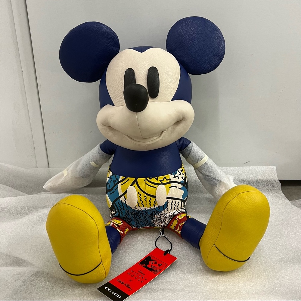 Disney Mickey Mouse Coach X Keith Haring Medium Collectible Leather Plush